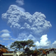 The Mount Pinatubo eruption as seen from Clark Air Base.